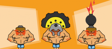 In the early concepts, we had the idea that hats changes the throwing behavior. Beautiful art by me.