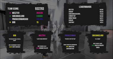Mock-up for the post-game screen.